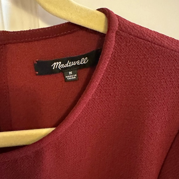 Madewell oxblood crepe blouse. Medium, like new, worn once - Picture 2 of 5